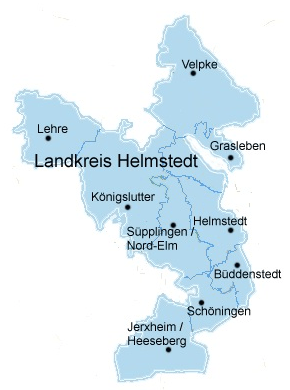 Karte des Landkreis Helmstedt