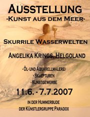 Plakat zur Ausstellung von Angelika Krings in der Hummerbude 2007